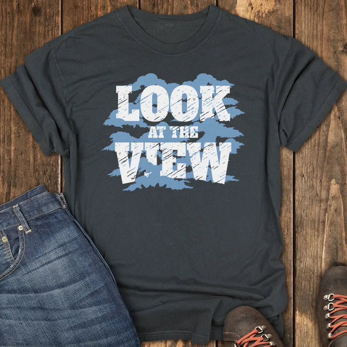 Cloudy Day View Tee - Black