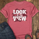 Cloudy Day View Tee - Crimson