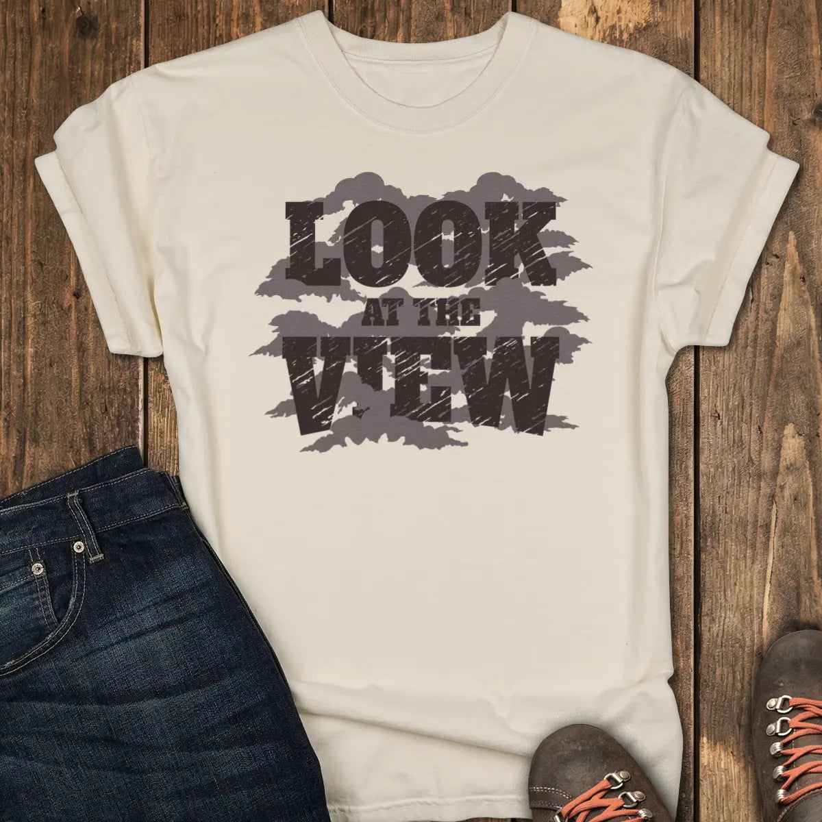 Cloudy Day View Tee - Ivory