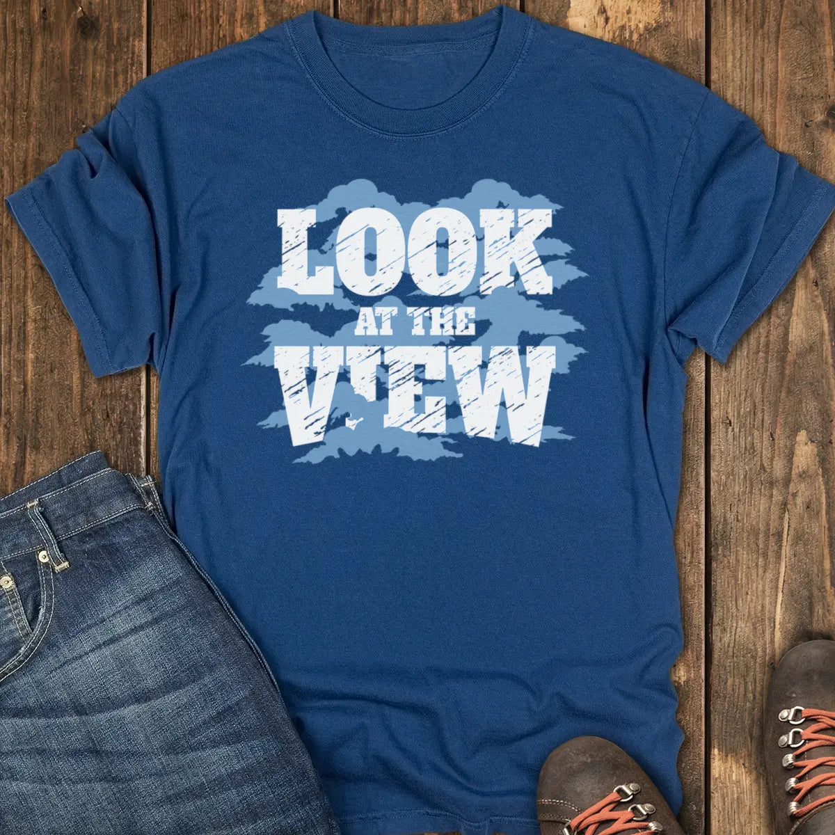 Cloudy Day View Tee - Navy