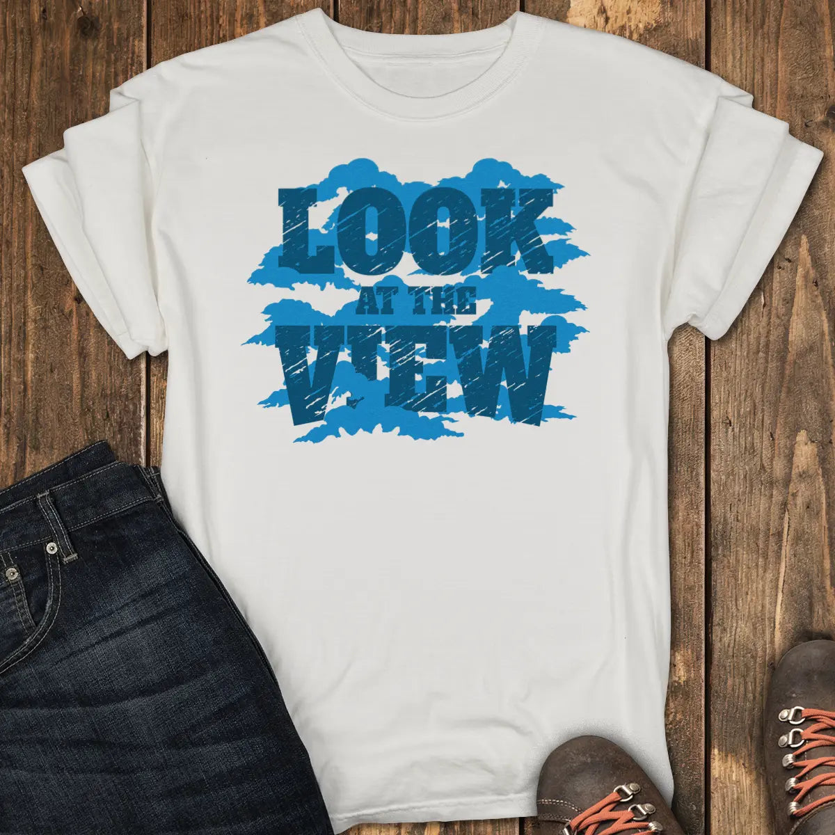 Cloudy Day View Tee - White