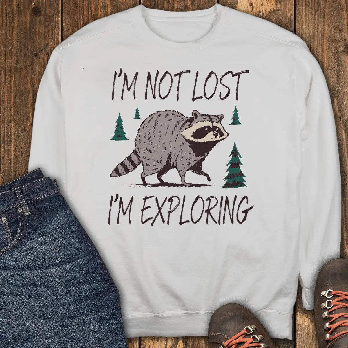 Confidently Exploring Sweatshirt - White