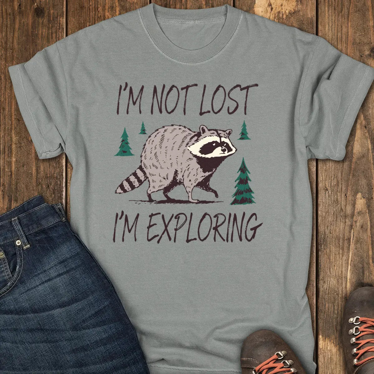 Confidently Exploring Tee - Grey