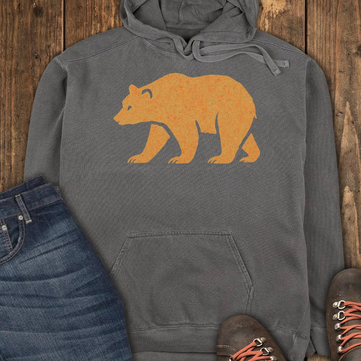 Crimson Bear Hoodie - Pepper