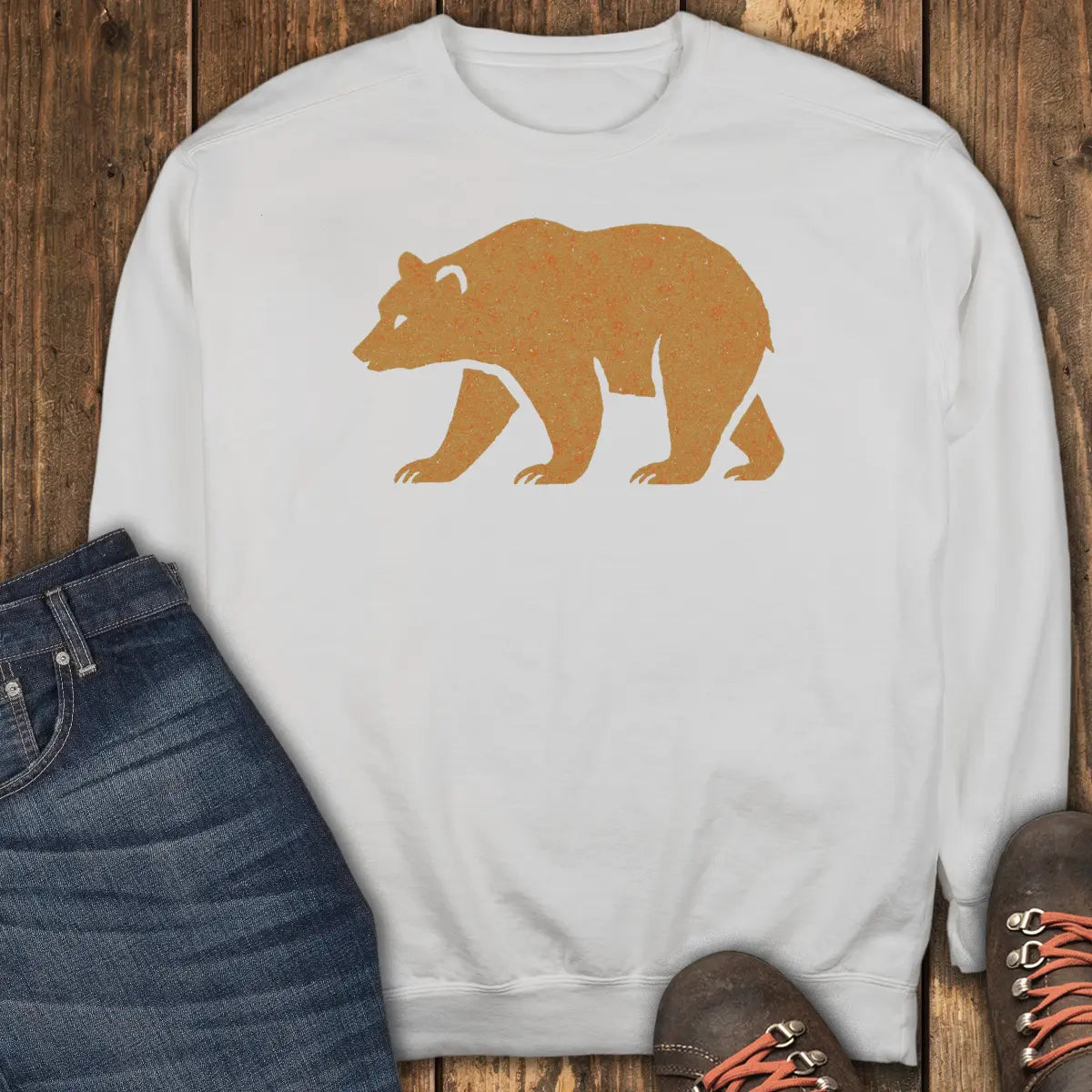 Crimson Bear Sweatshirt - White