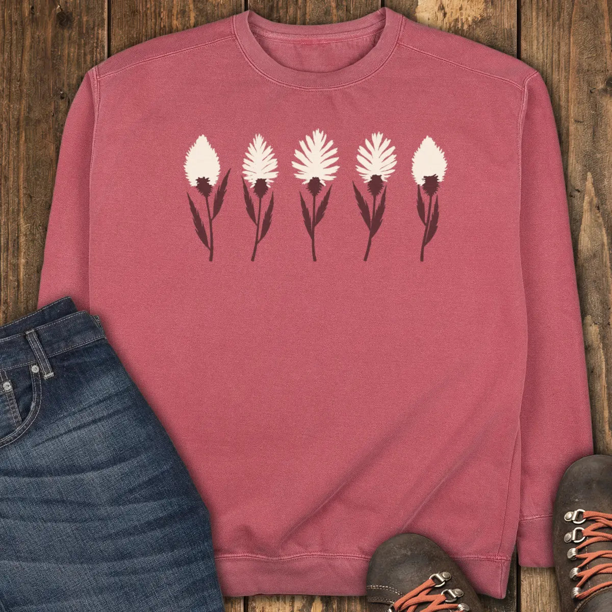 Crimson Bloom Sweatshirt - Crimson
