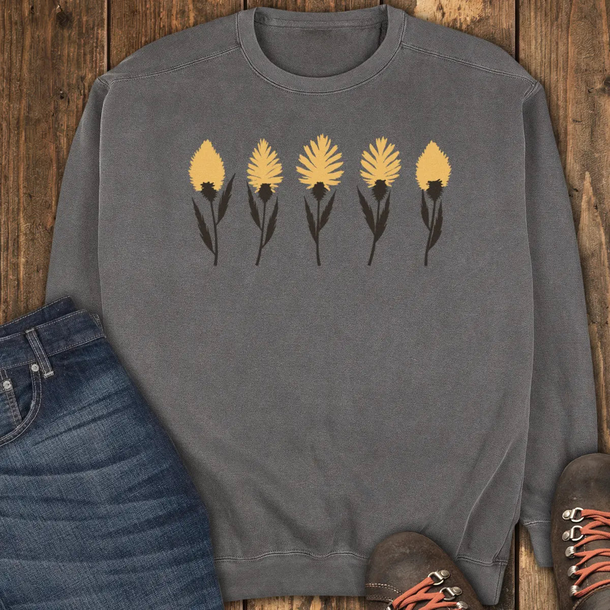 Crimson Bloom Sweatshirt - Pepper