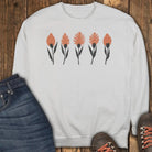 Crimson Bloom Sweatshirt - White