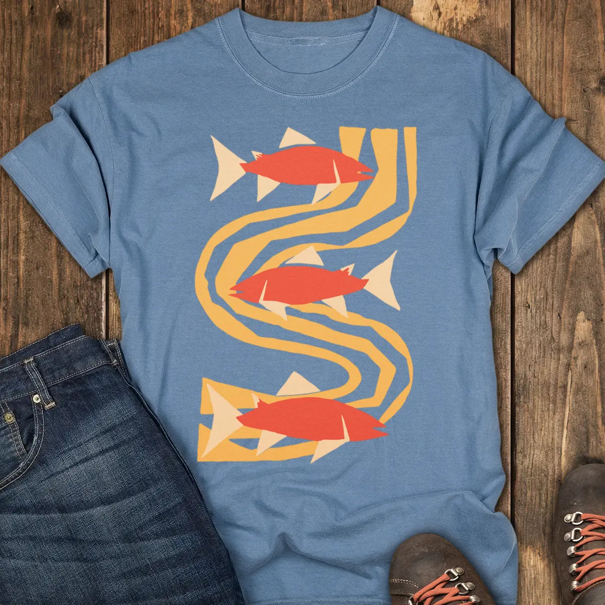 Current Mood Tee - Blue Jean