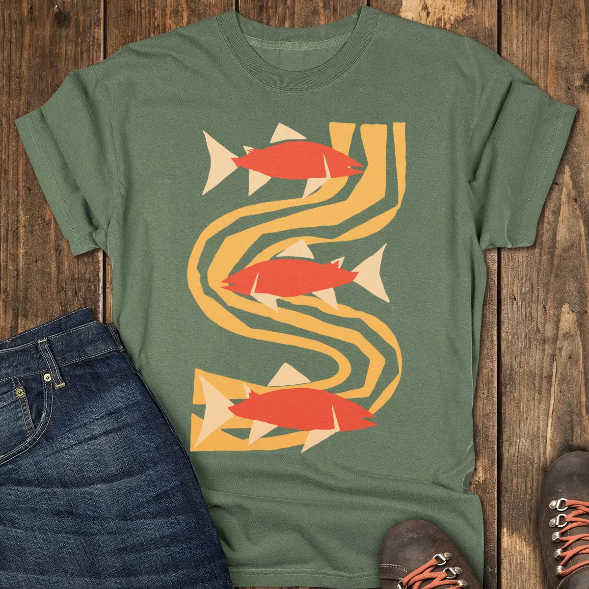 Current Mood Tee - Moss