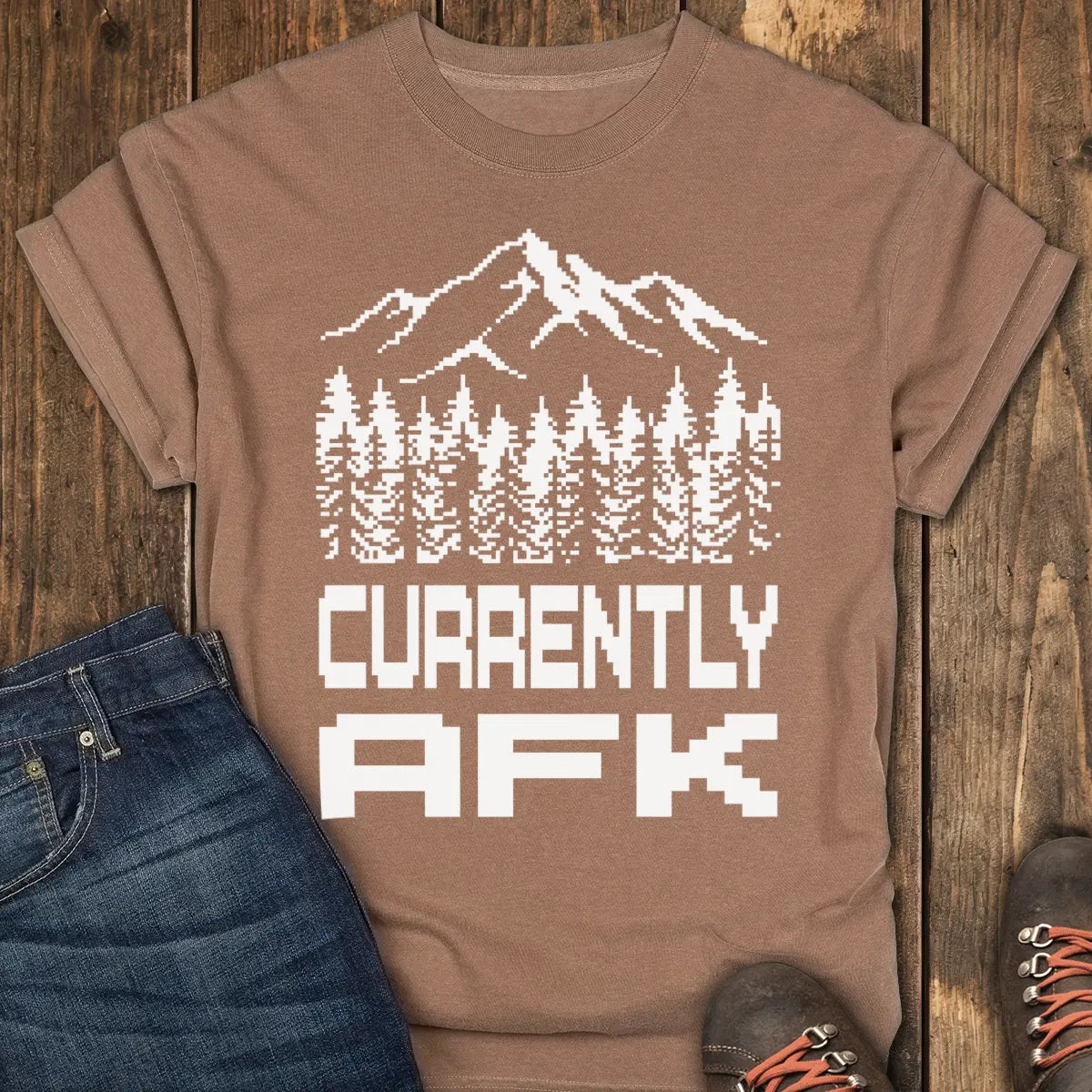 Currently AFK Tee - Espresso