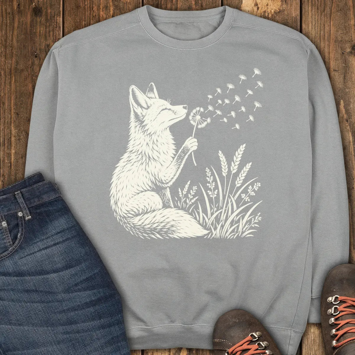Dandelion Wish Sweatshirt - Grey