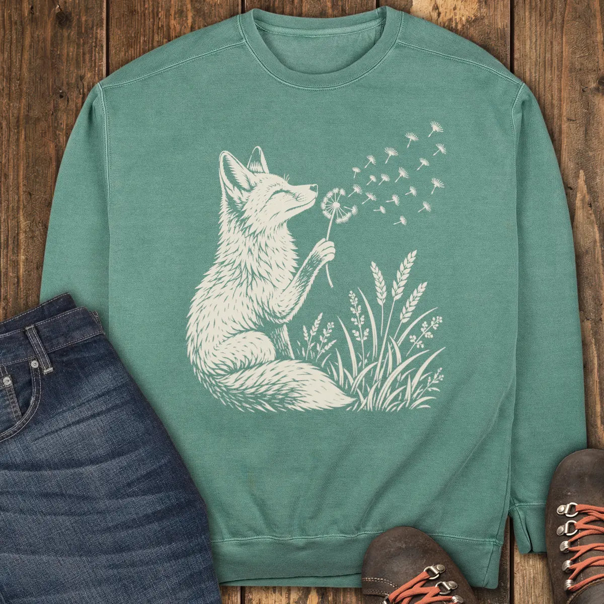Dandelion Wish Sweatshirt - Light Green