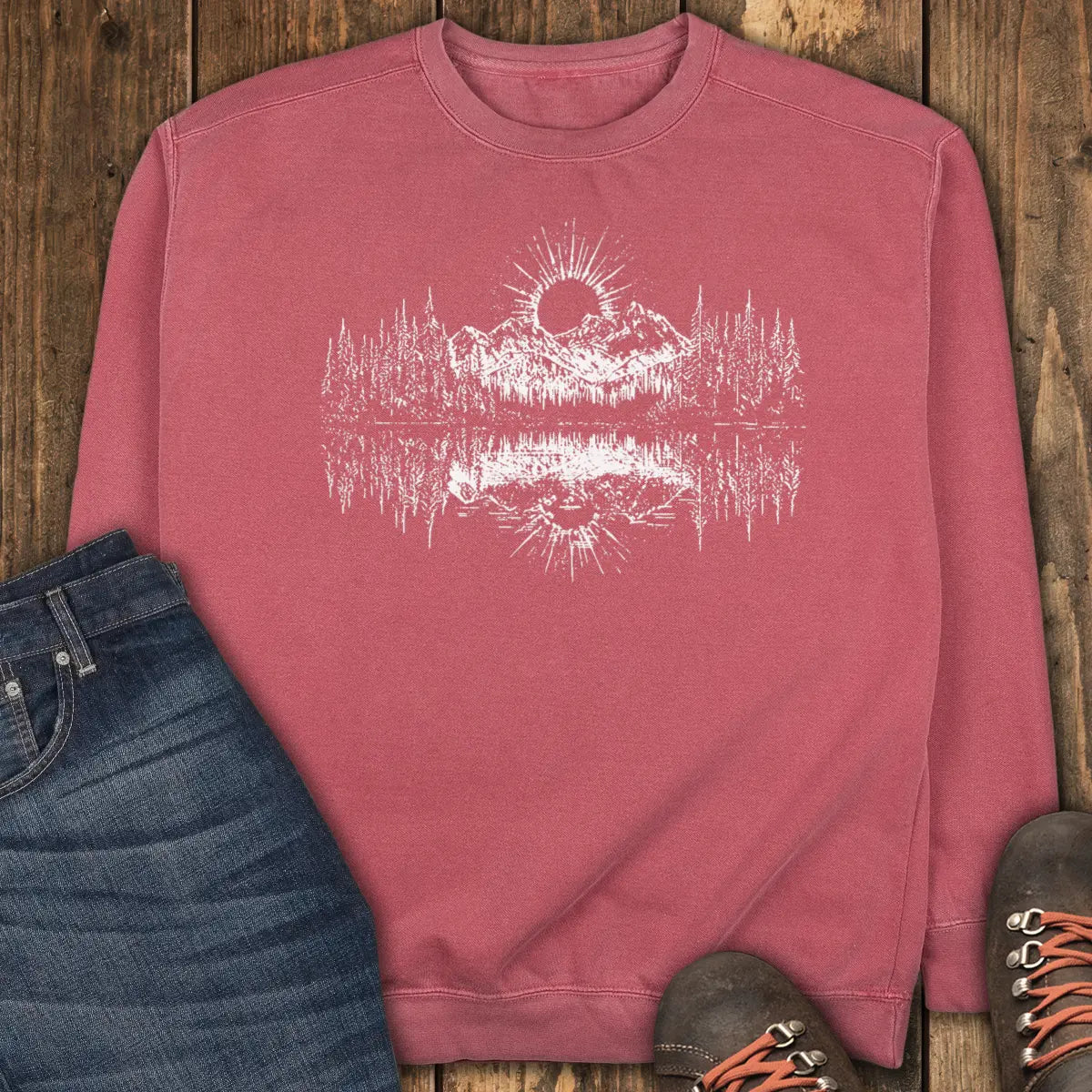 Dark Sun Trail Sweatshirt - Crimson