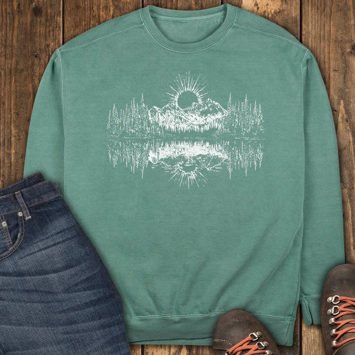 Dark Sun Trail Sweatshirt - Light Green
