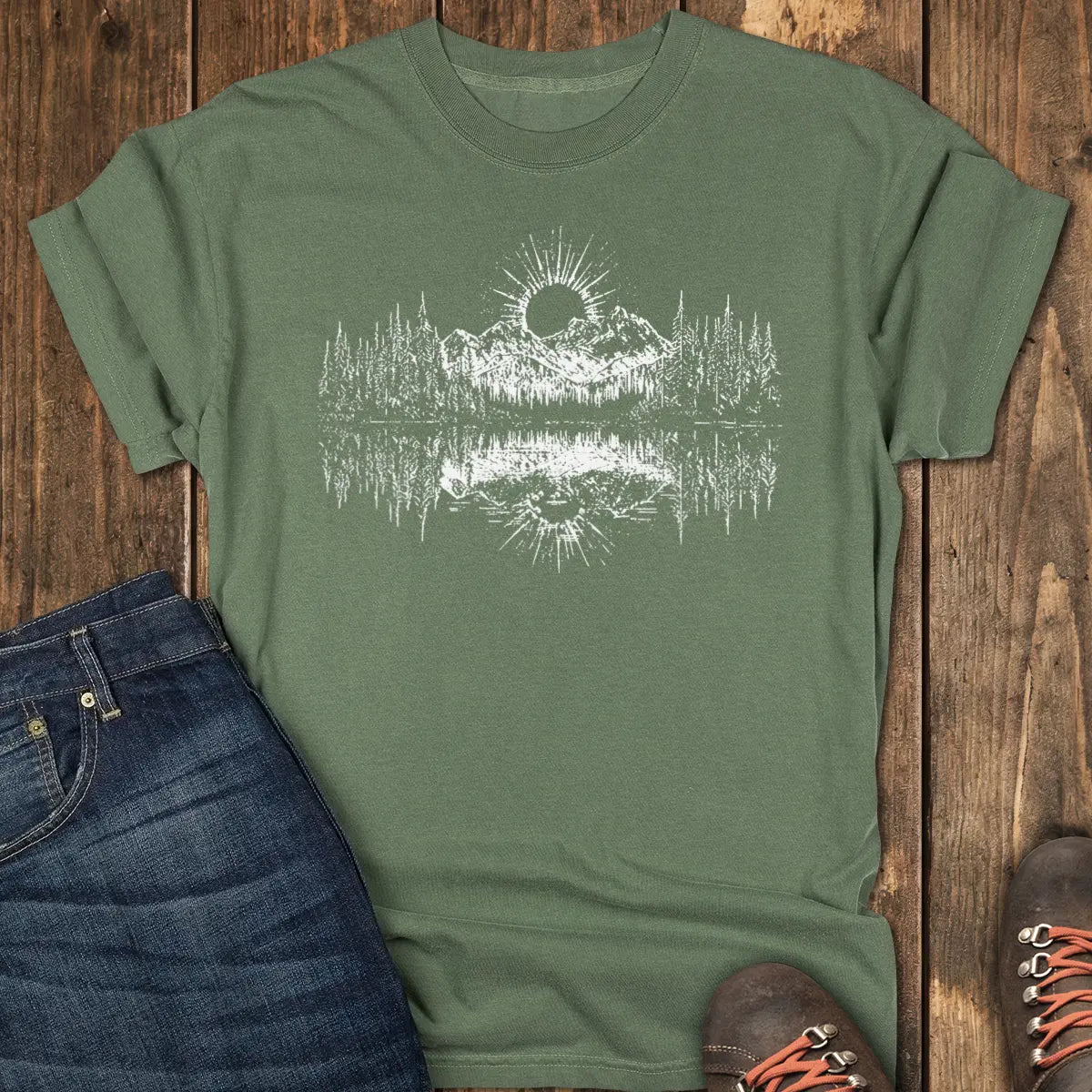 Dark Sun Trail Tee - Moss