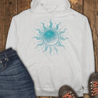 Deep Blue Wanderer Hoodie - White