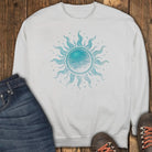 Deep Blue Wanderer Sweatshirt - White