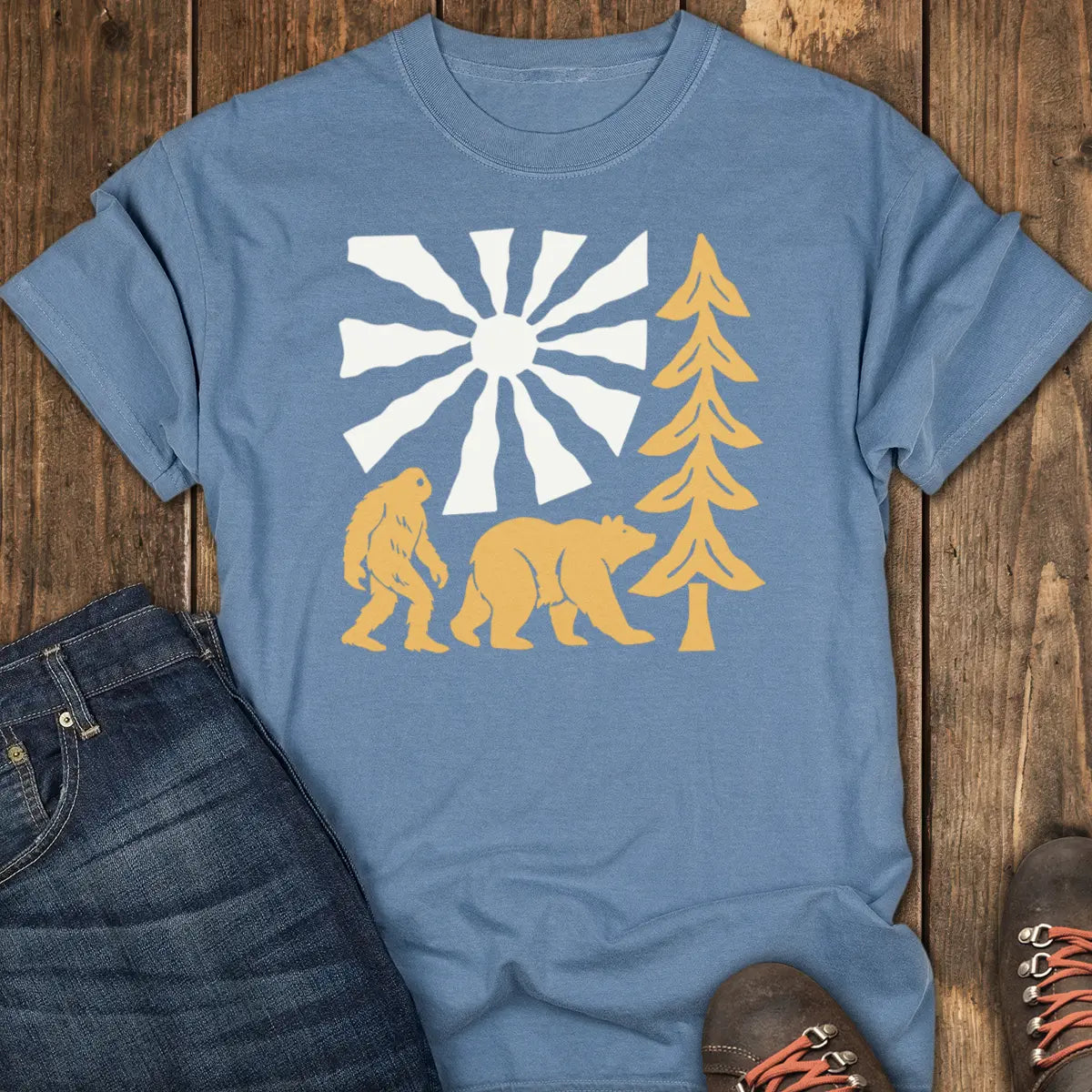 Deep Woods Club Tee - Blue Jean