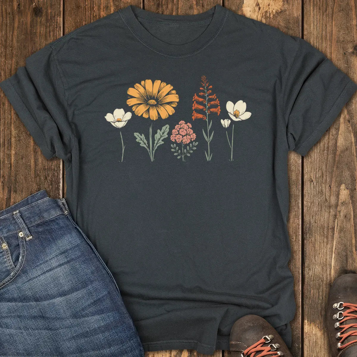 Desert Bloom Tee - Black