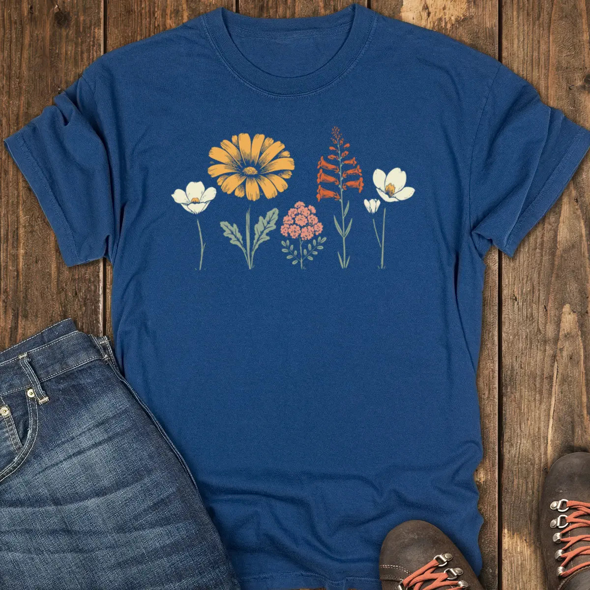 Desert Bloom Tee - Navy