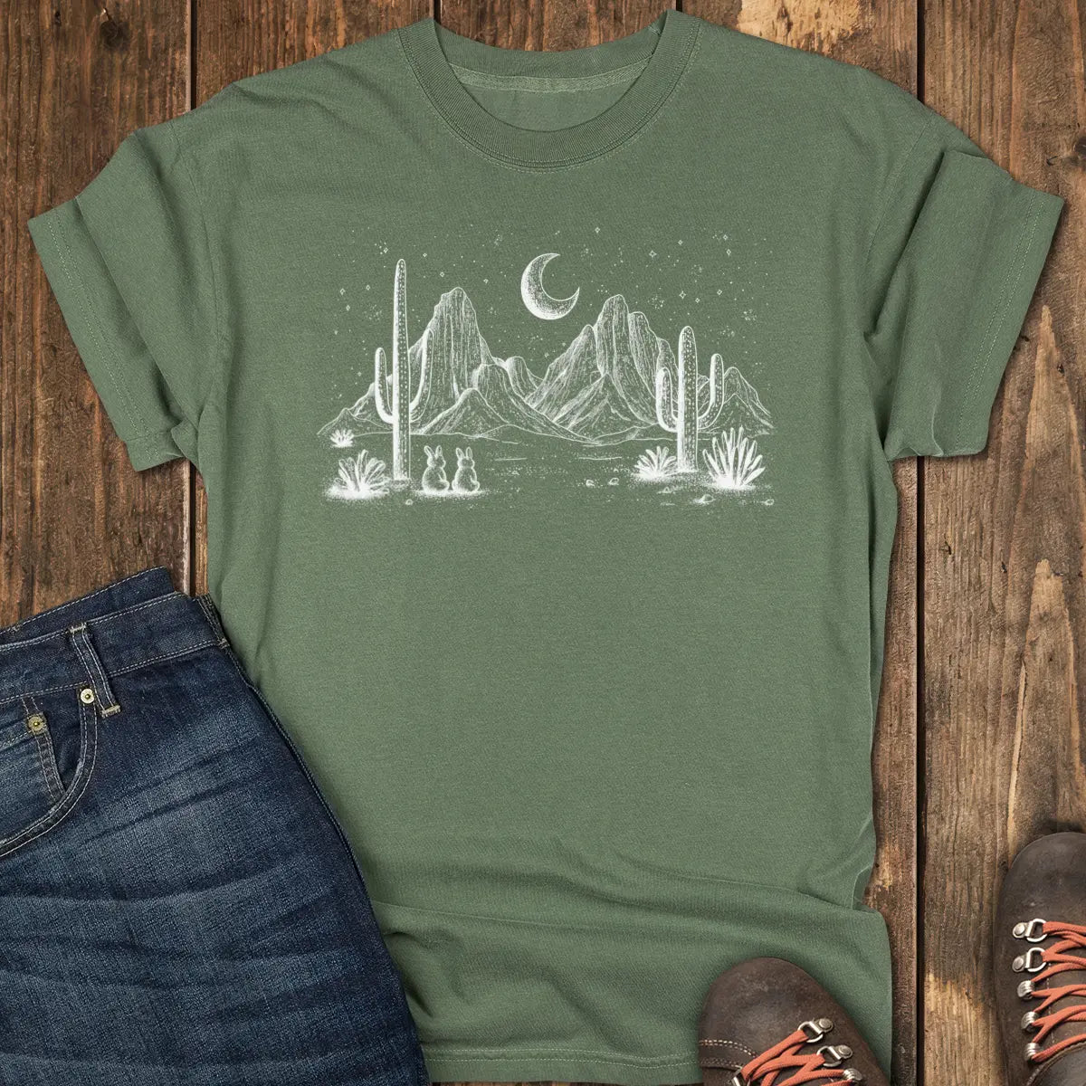 Desert Stargazers Tee - Moss