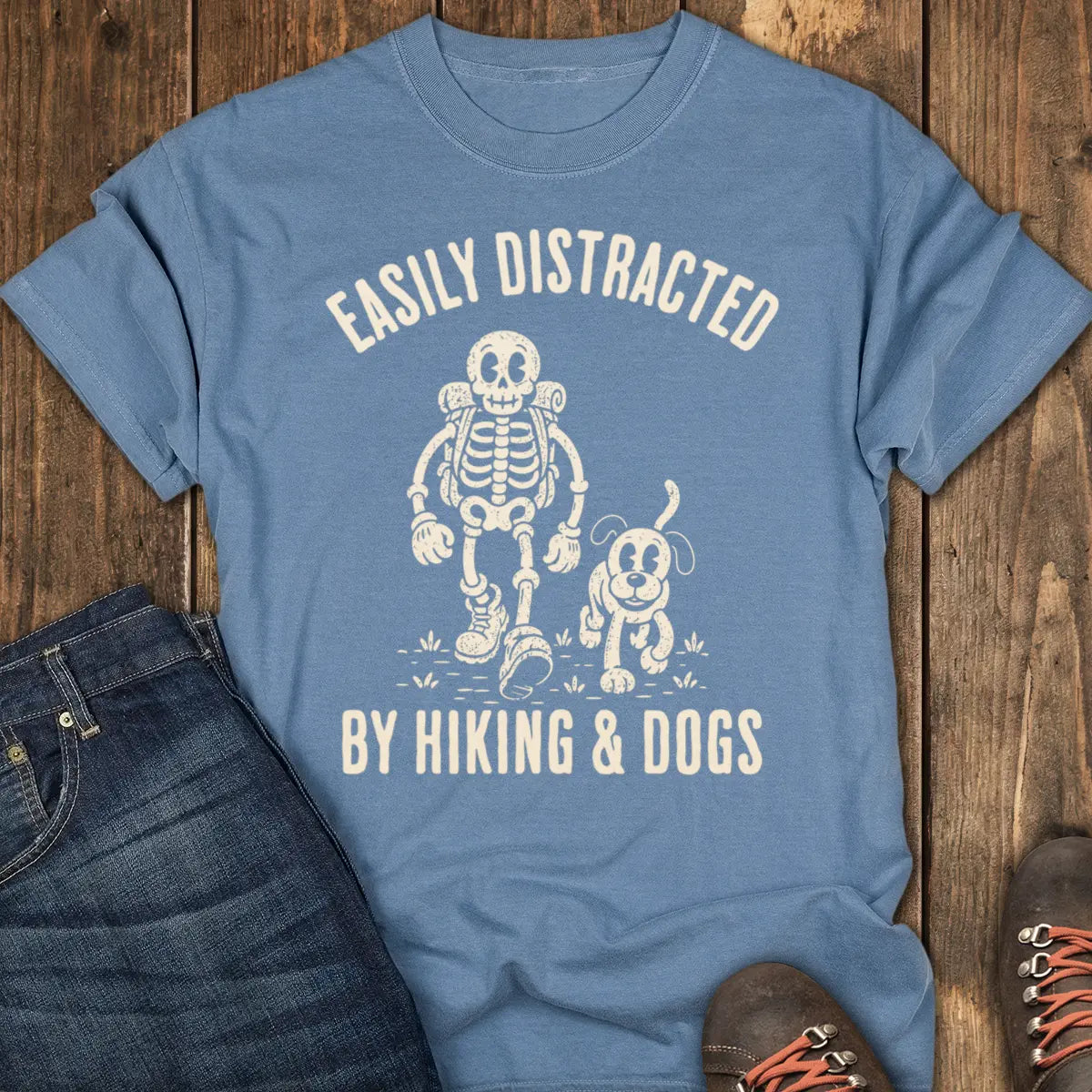 Easily Distracted Tee - Blue Jean