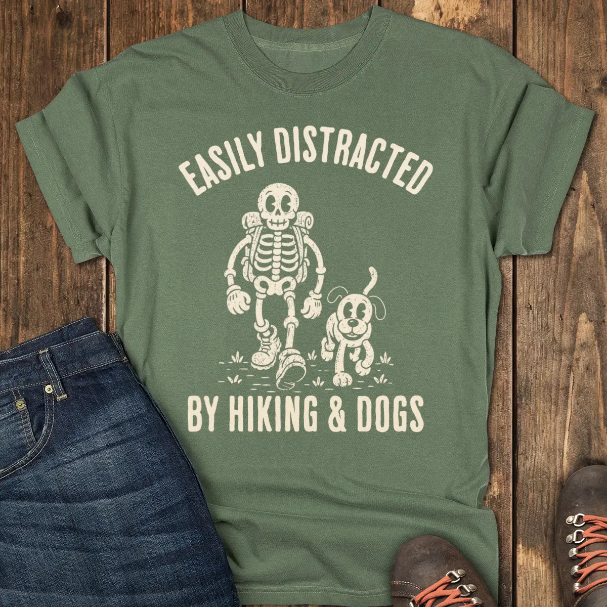 Easily Distracted Tee - Moss