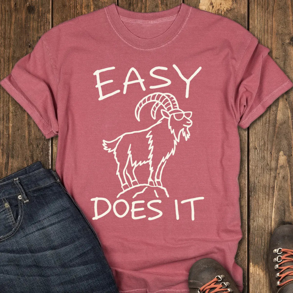 Easy Does It Tee - Crimson