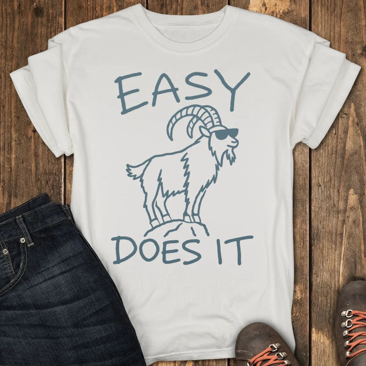 Easy Does It Tee - White