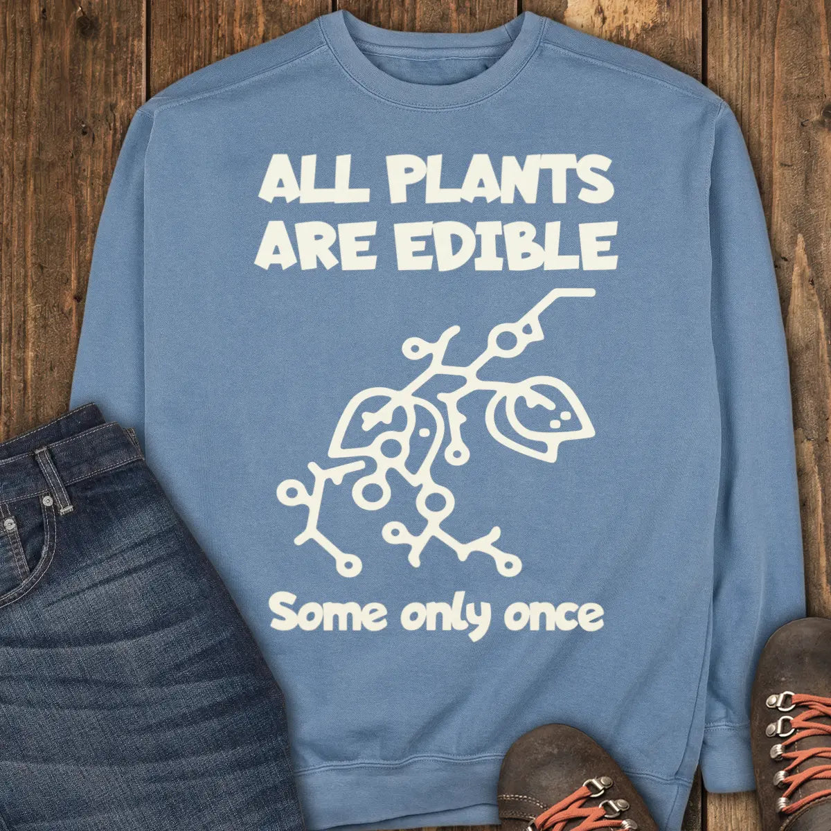 Edible Once Sweatshirt - Blue Jean