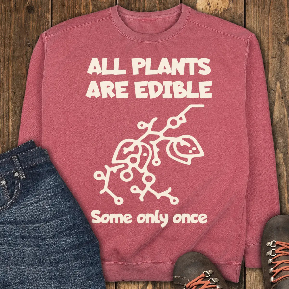 Edible Once Sweatshirt - Crimson