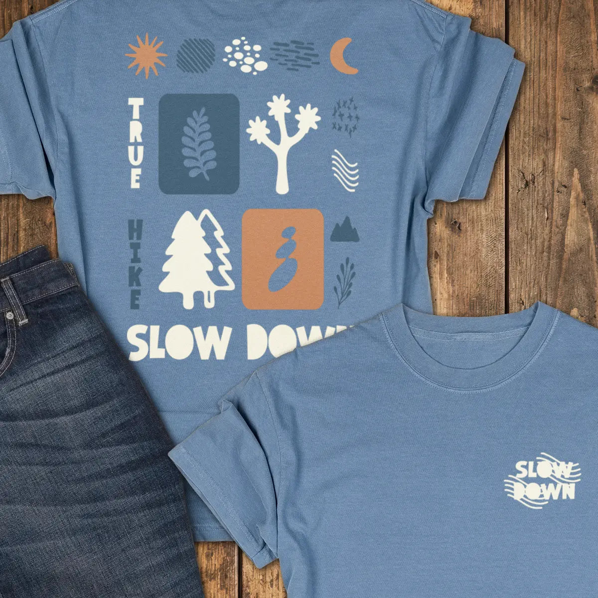Enjoy the View Tee - Blue Jean