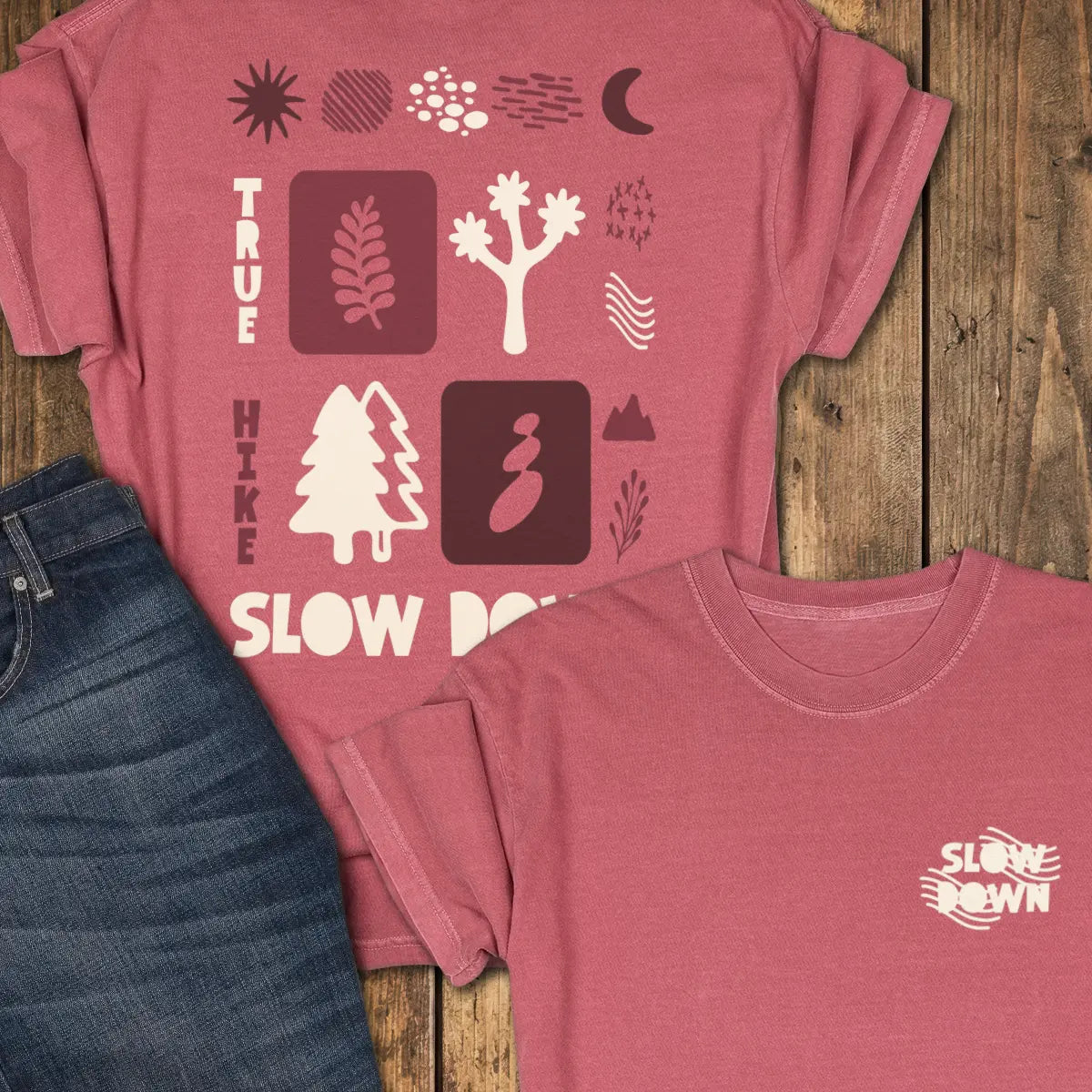 Enjoy the View Tee - Crimson