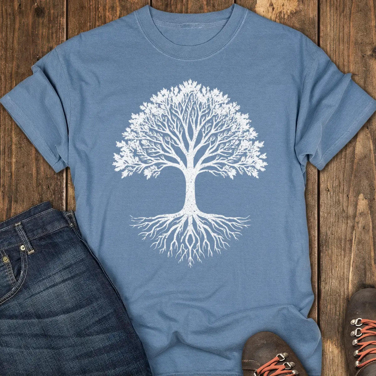 Eternal Tree Tee - Blue Jean
