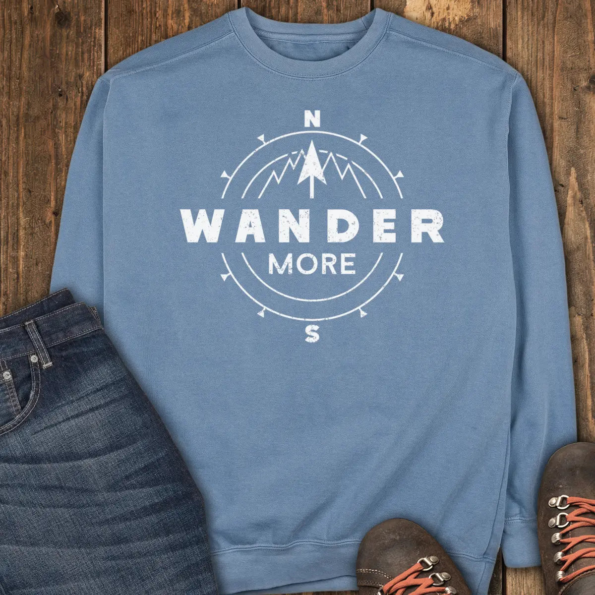 Explore More Sweatshirt - Blue Jean