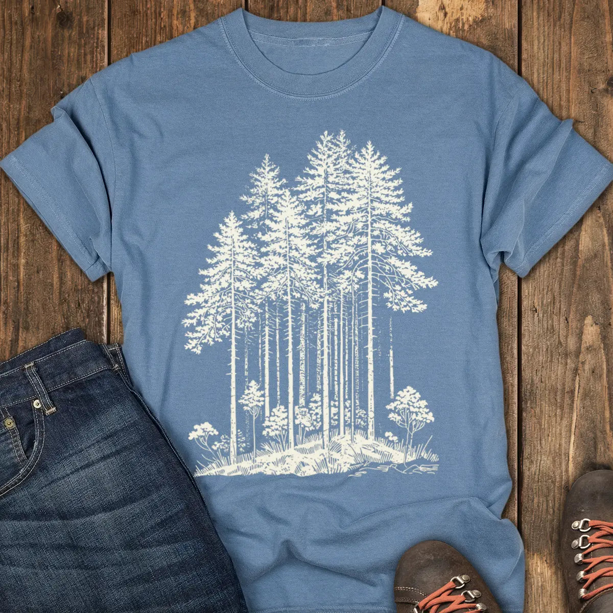 Explore the Unknown Tee - Blue Jean