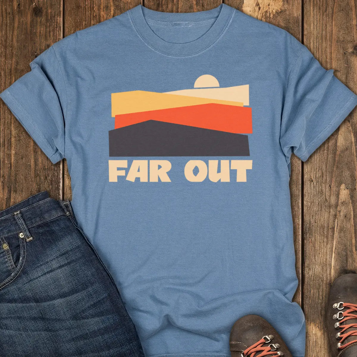 Far Out Tee - Blue Jean