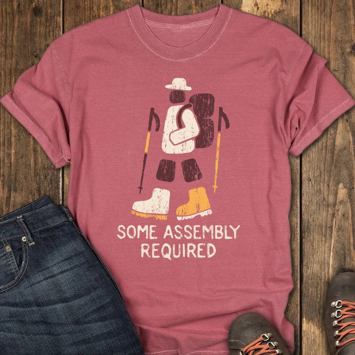 Field Assembly Tee - Crimson