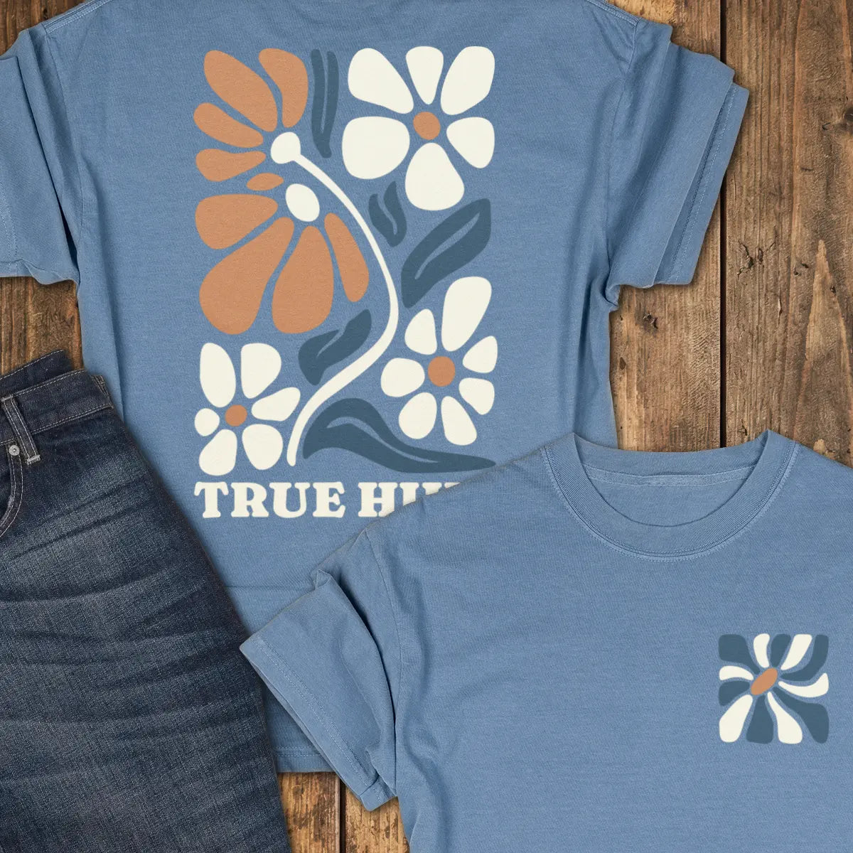 Field Noise Tee - Blue Jean