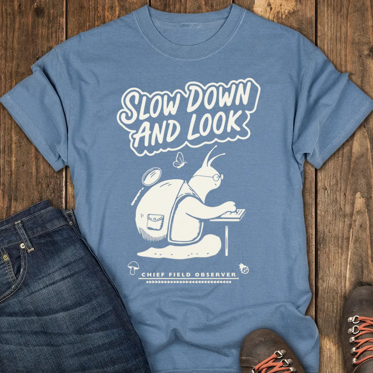 Field Observer Tee - Blue Jean