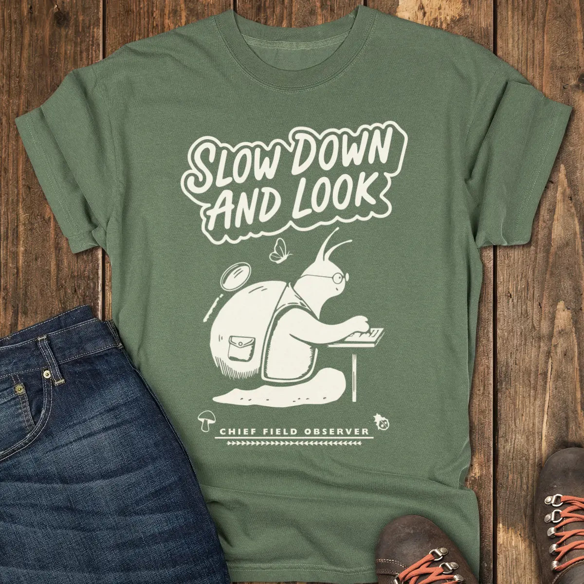 Field Observer Tee - Moss