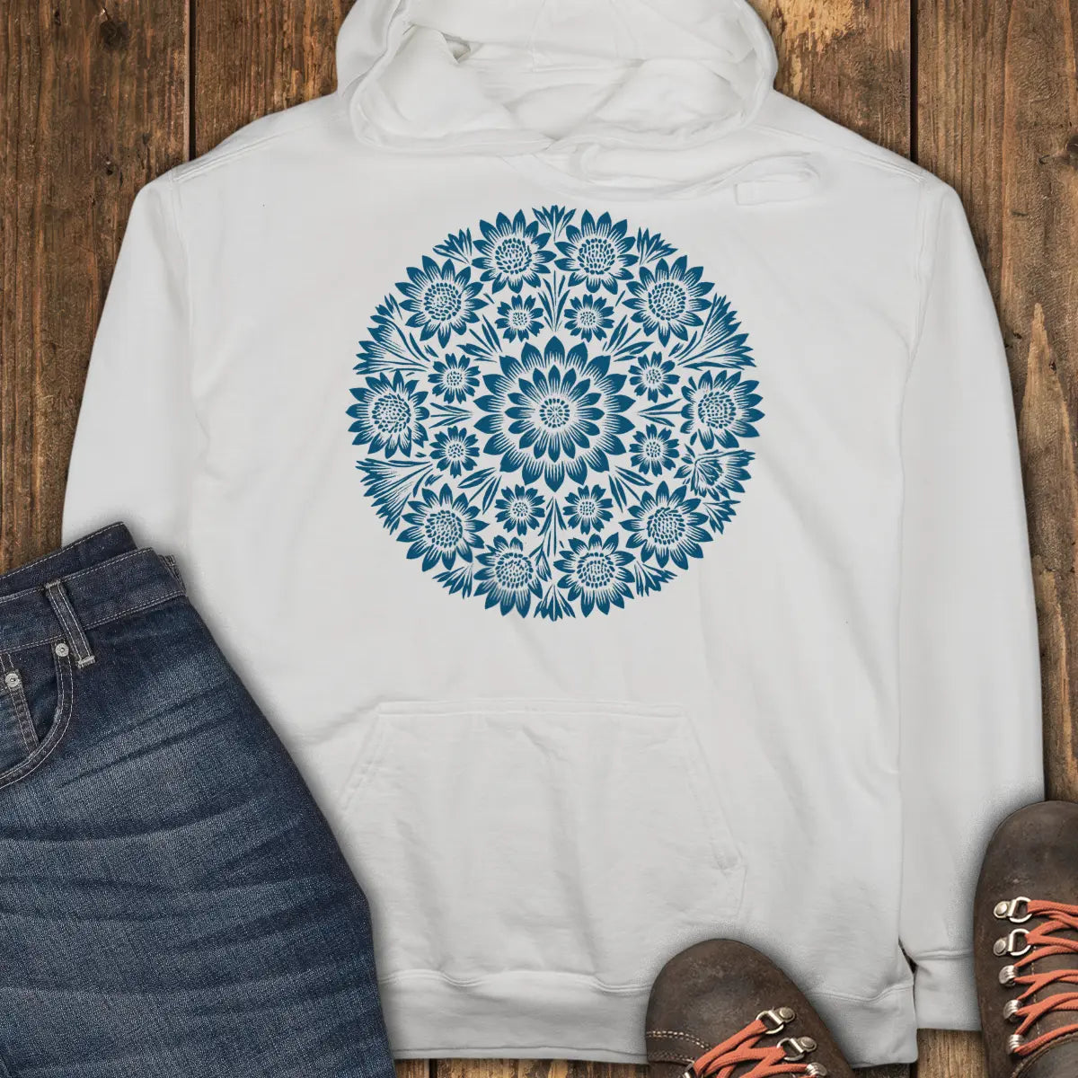 Floral Spirit Hoodie - White