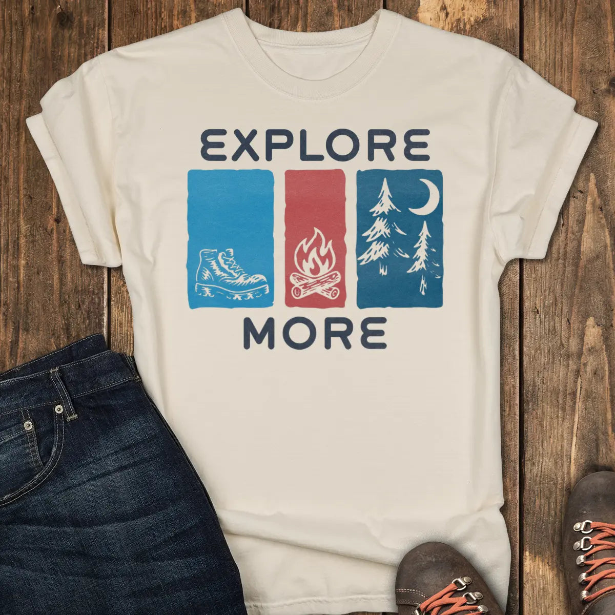 Footsteps Tee - Ivory