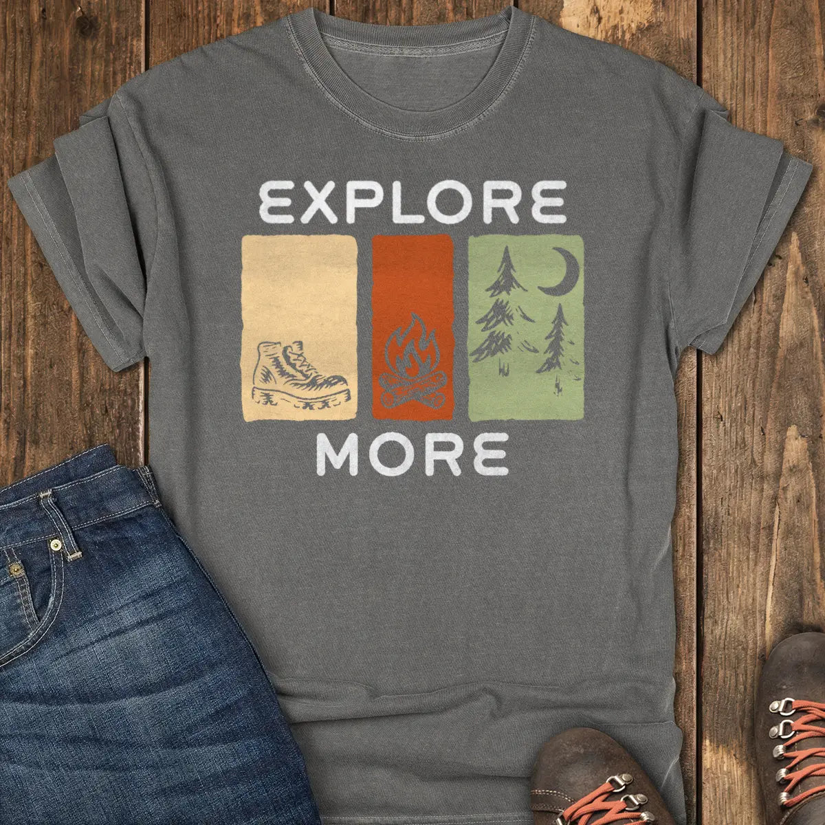 Footsteps Tee - Pepper