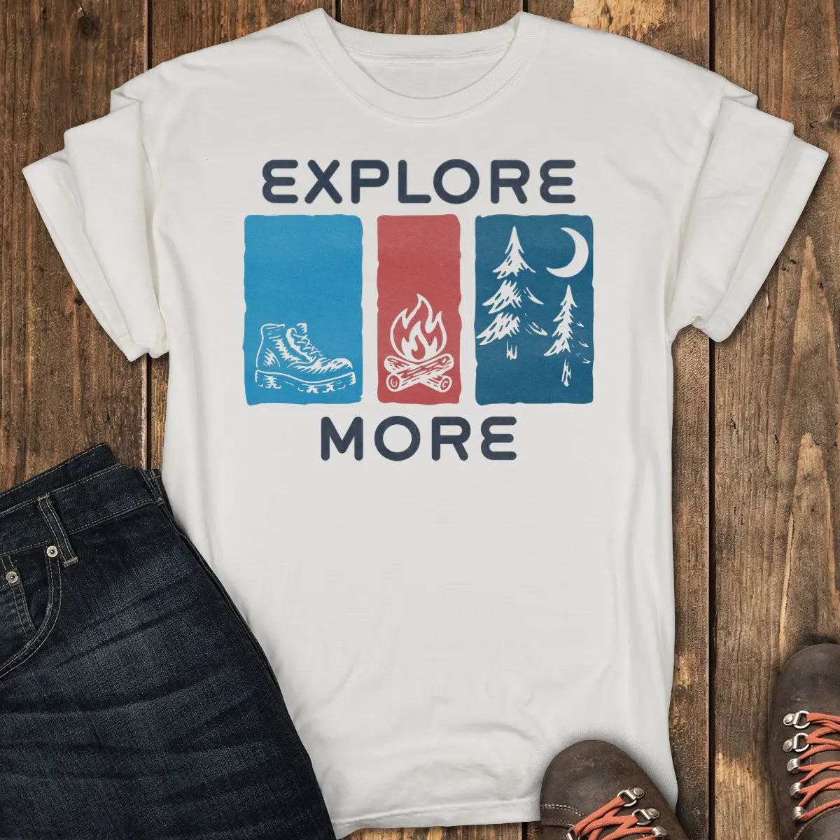 Footsteps Tee - White