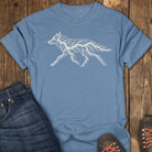 Forest-Born Wolf Tee - Blue Jean
