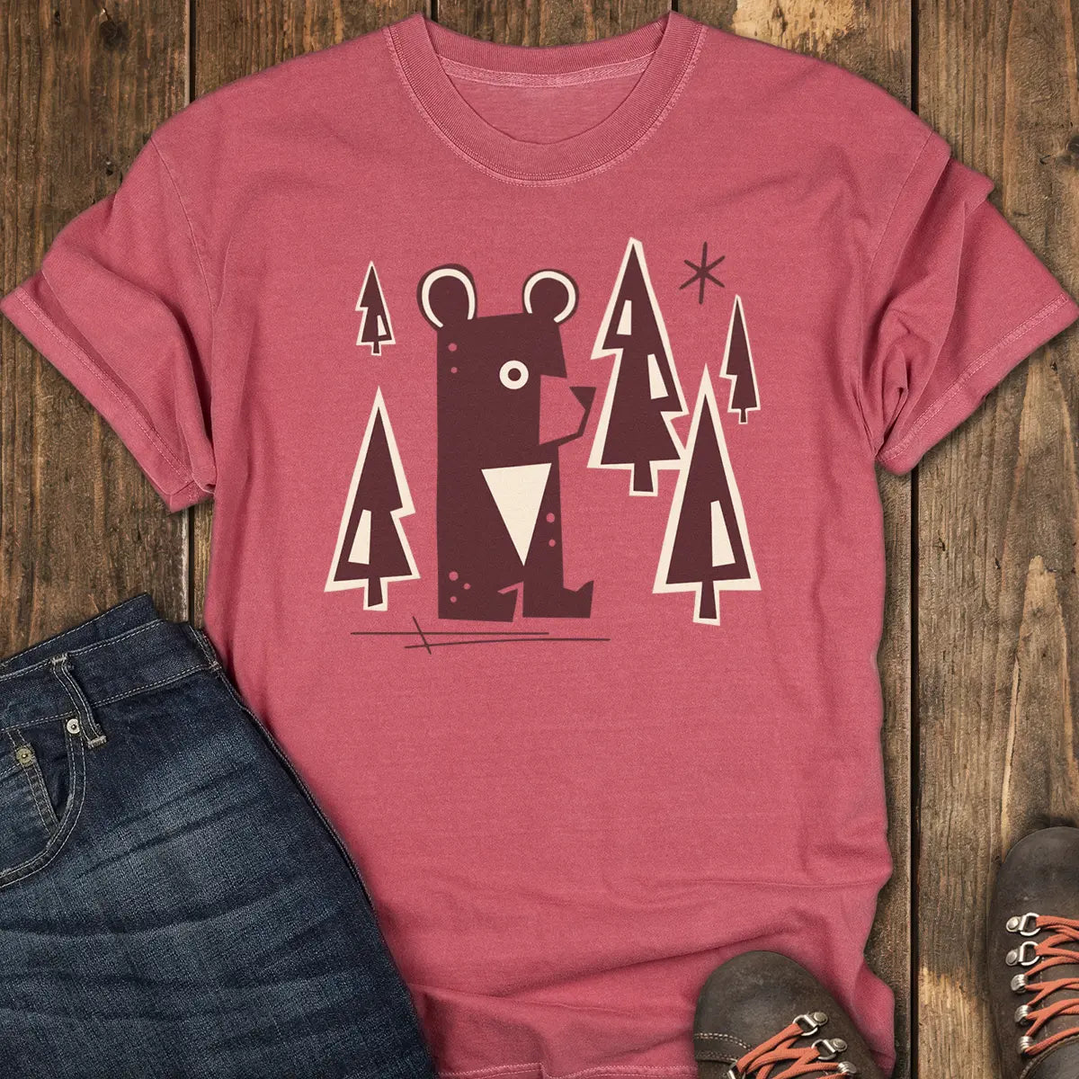 Forest Dweller Tee - Crimson