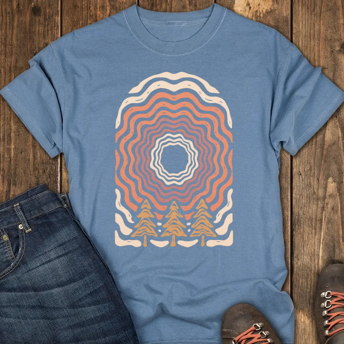 Forest Echo Tee - Blue Jean
