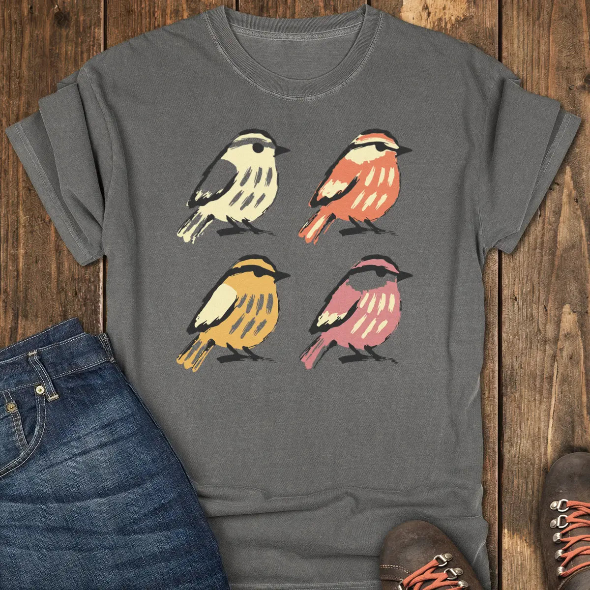 Four Feather Friends Tee - Pepper